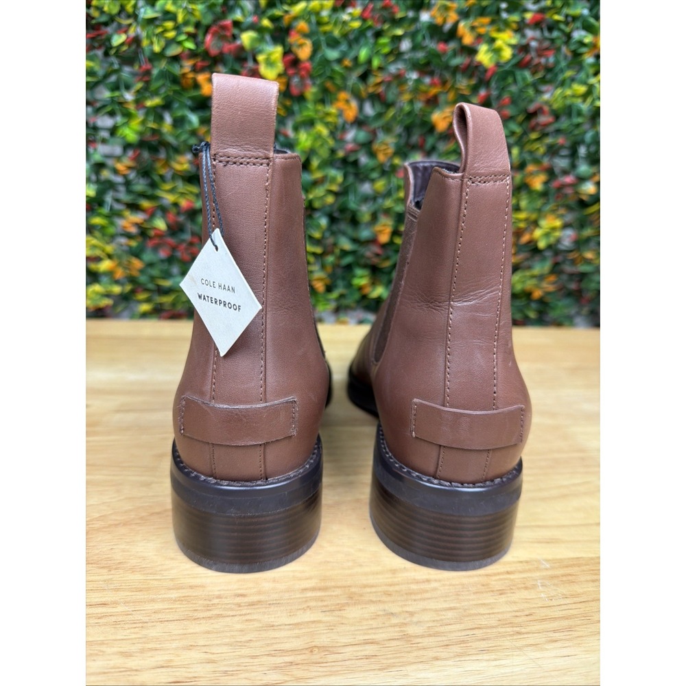 Cole Haan‎ Nora Bootie Leather Waterproof Chelsea Ankle Pull On Brown Womens 8.5 - Picture 5 of 10